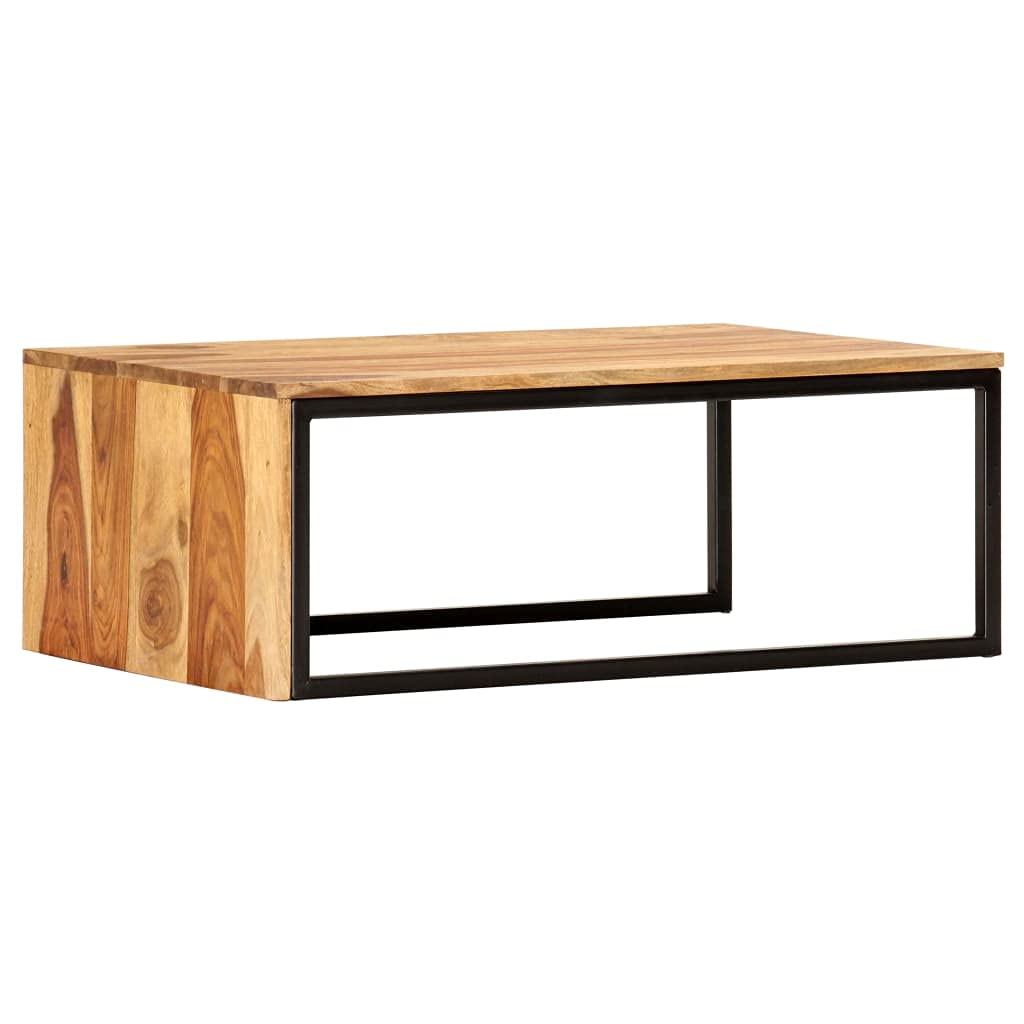 Brown Set of 2 Solid Sheesham Wood Nesting Coffee Tables C30827