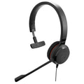 Wired Single-Ear Headset with Mic, Noise-Canceling Microphone, Black R564