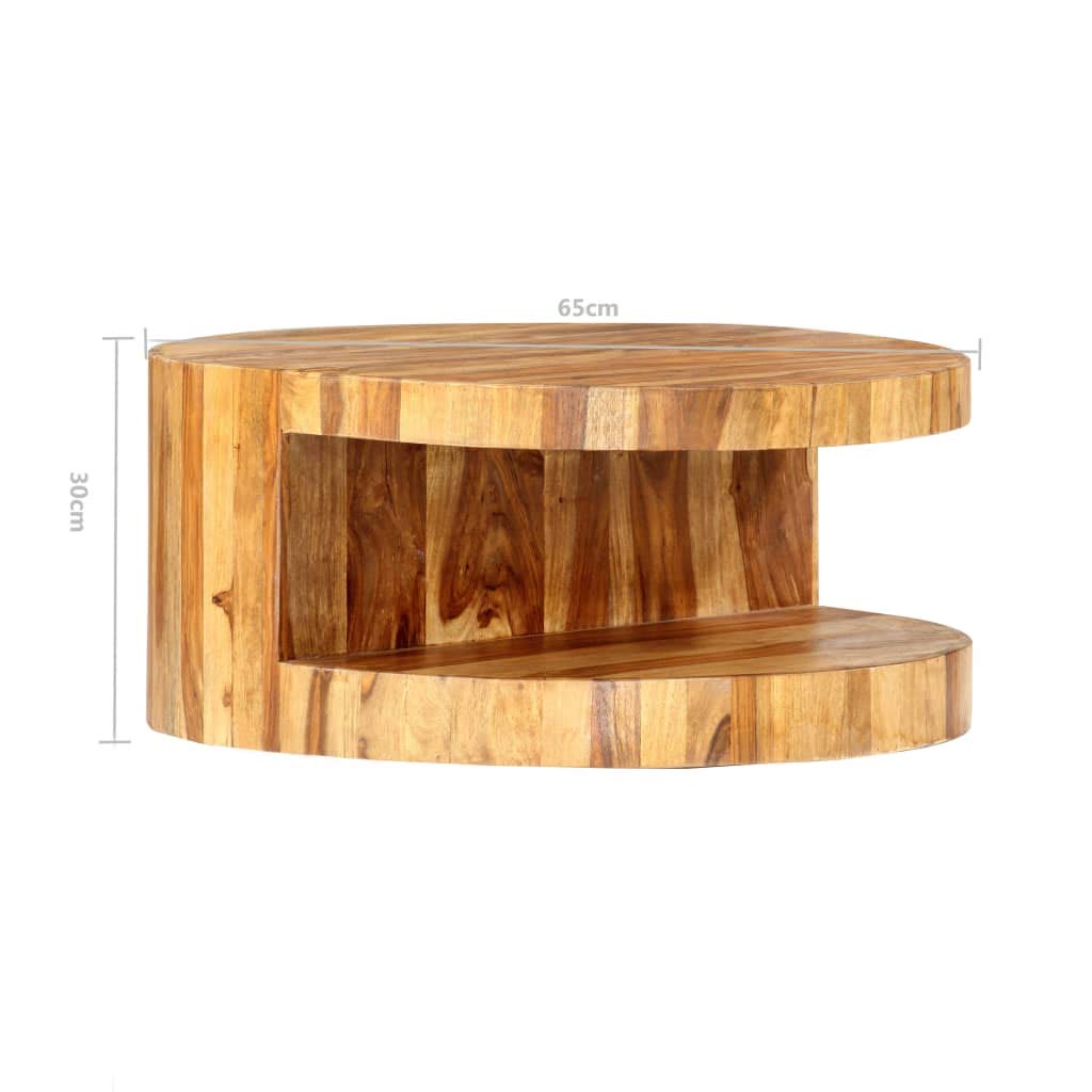 Natural Solid Sheesham Wood Coffee Table I191693
