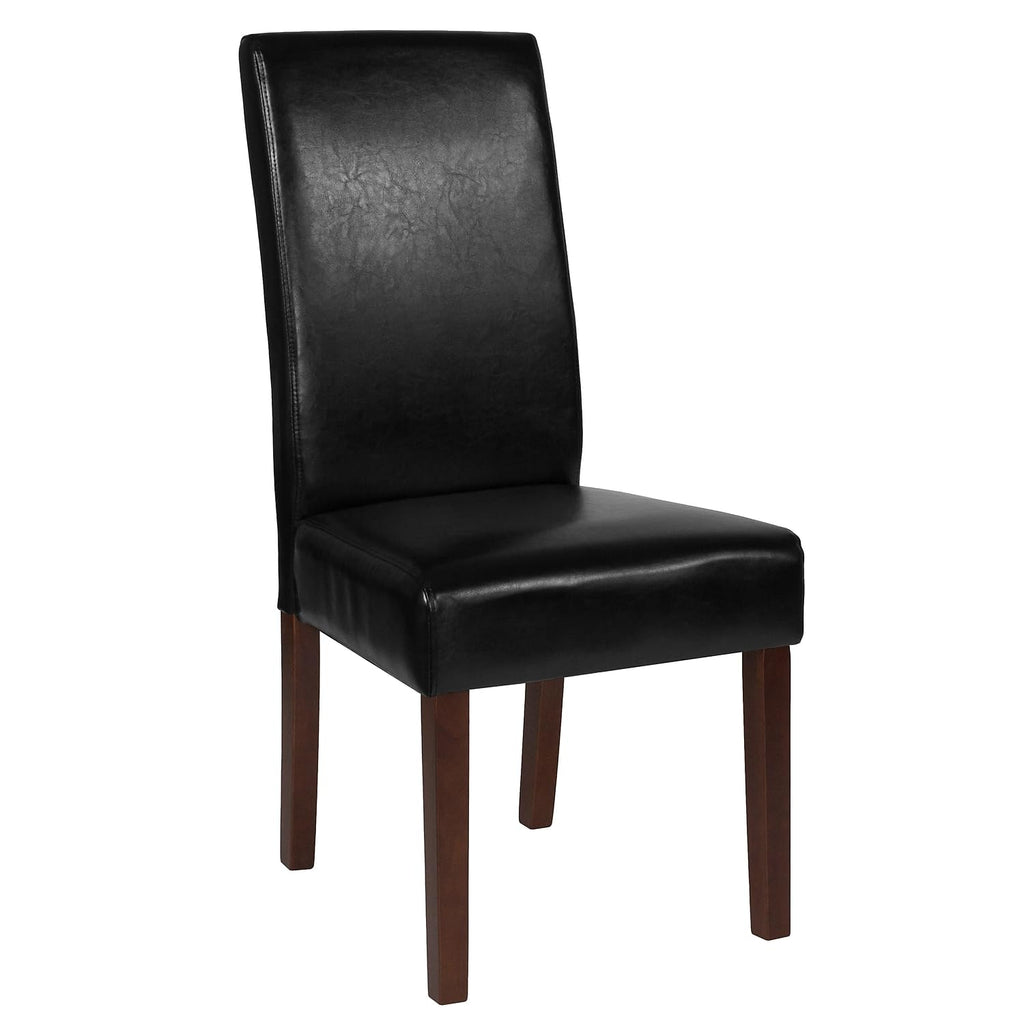 Black LeatherSoft Parsons Dining Chair N922