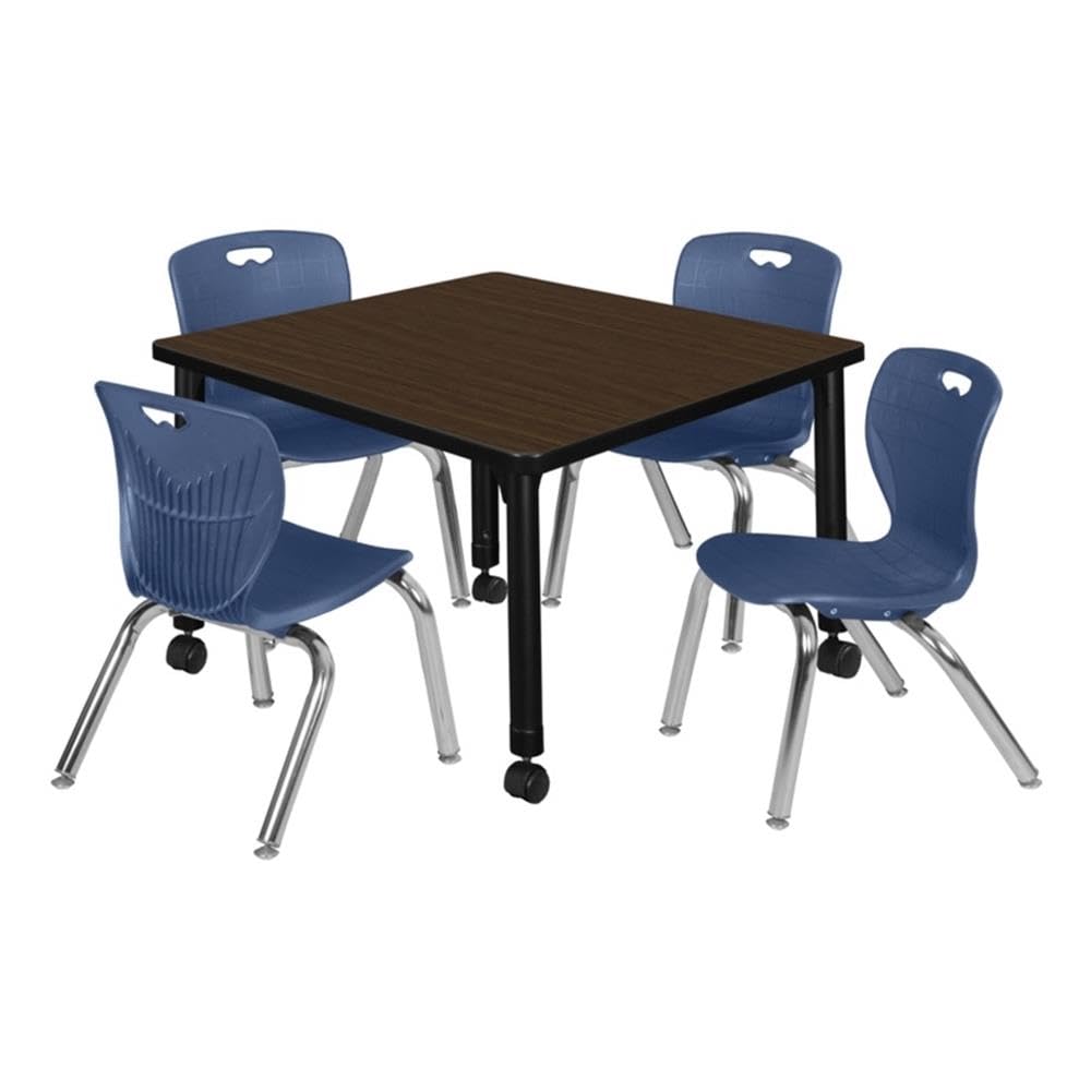 Square Mobile Table & 4 Stack Chairs G745082