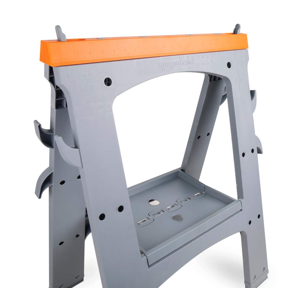 Rectangular Folding Sawhorse, 900 Pound Capacity, Set of 2 O107561
