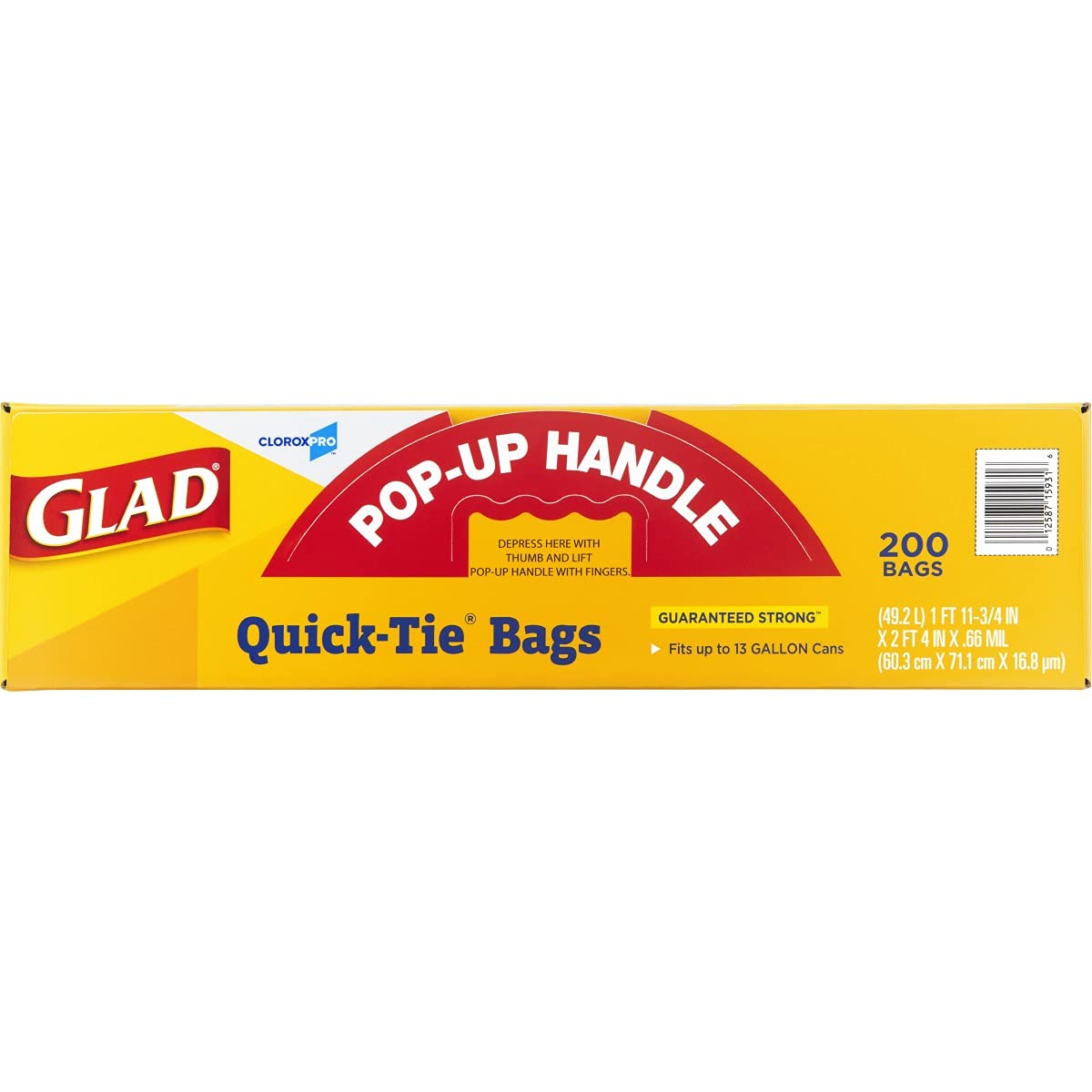 13 Gallon Tall Kitchen Trash Bags, 200 Count M370744