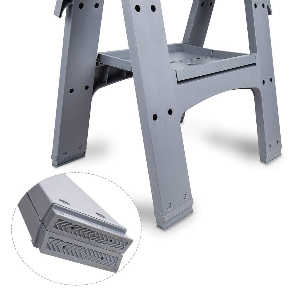 Rectangular Folding Sawhorse, 900 Pound Capacity, Set of 2 O107561