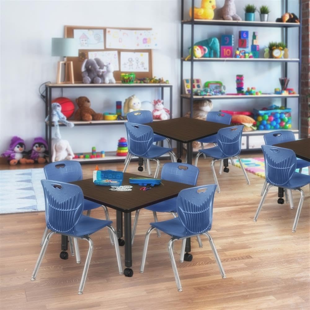 Square Mobile Table & 4 Stack Chairs G745082