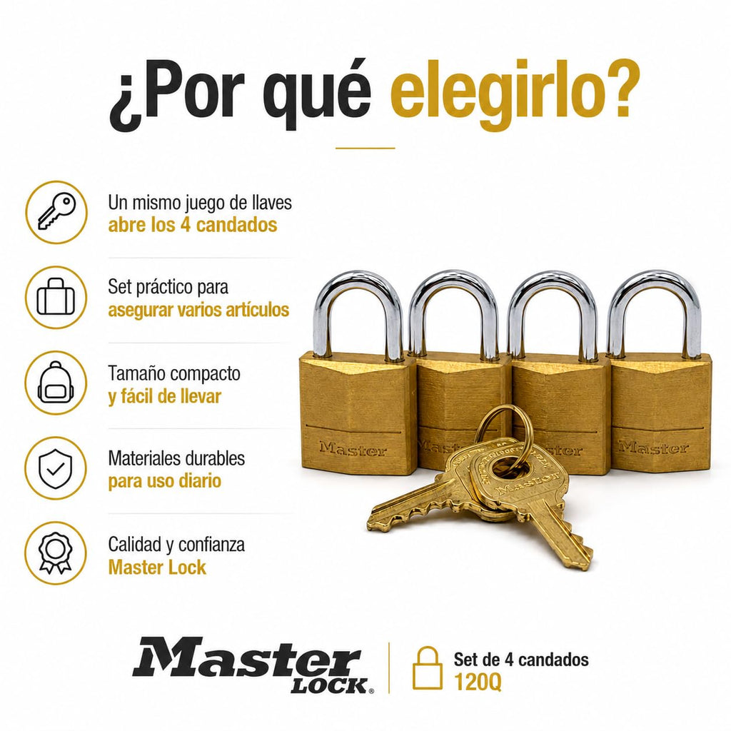 Solid Brass Padlock, 3/4 in. Wide O262211