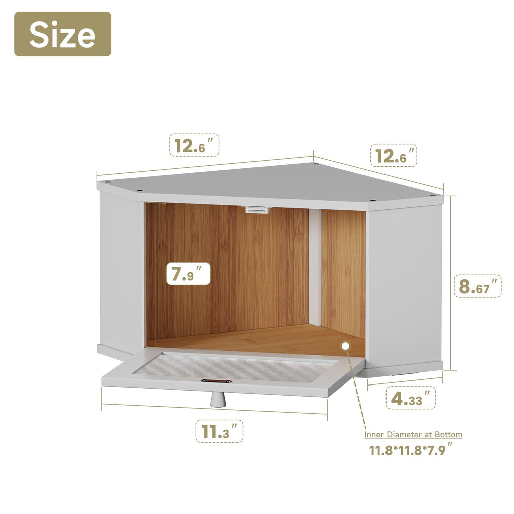 White Medium Bread Box B6771