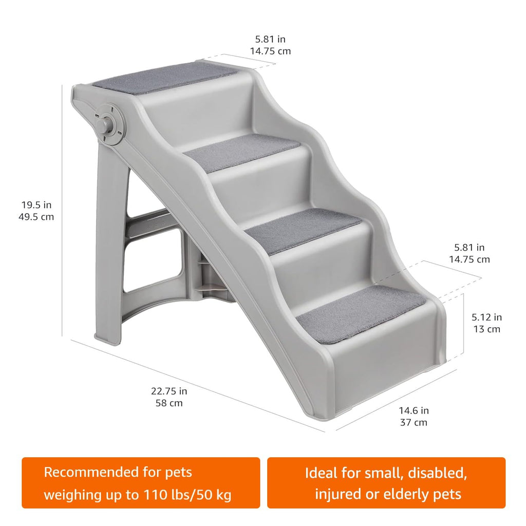 Foldable Non-Slip Pet Stairs Grey J687