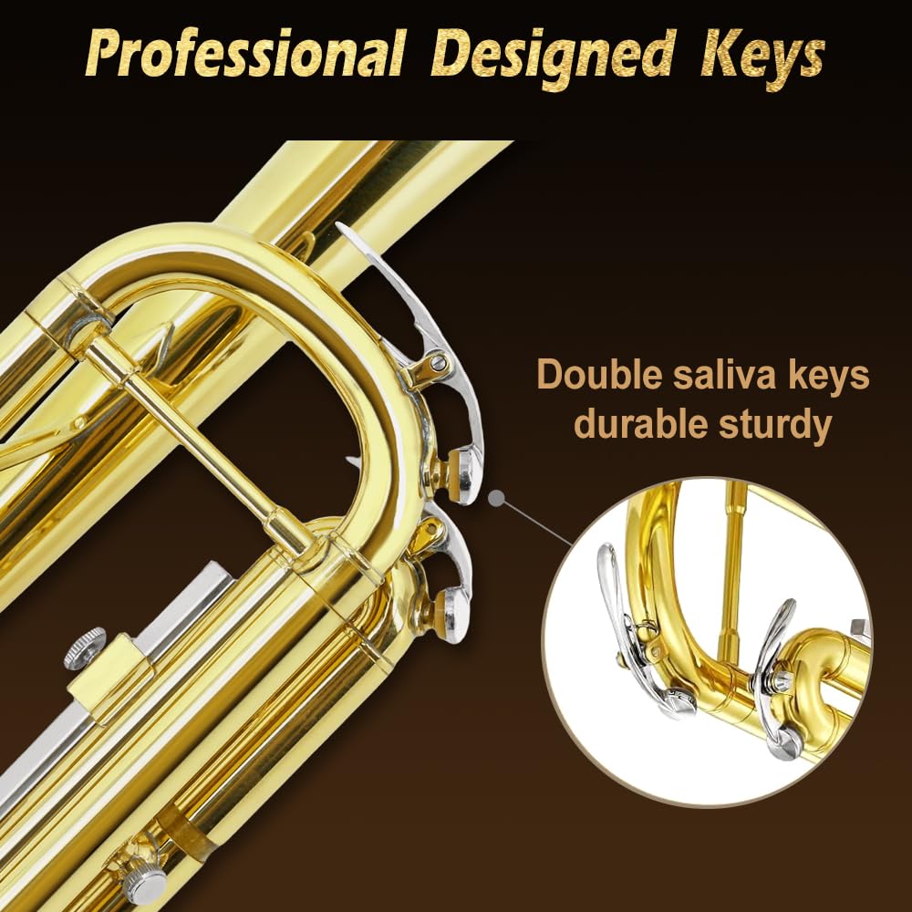 Standard Trumpet Set with Hard Case, 7C Mouthpiece, Cleaning Kit R95823