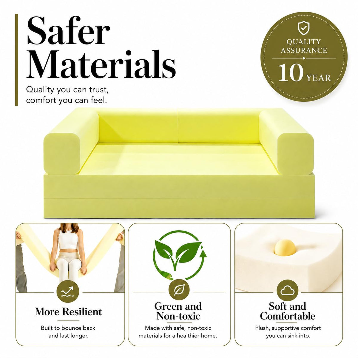 Folding Convertible Corduroy Sofa Bed King Size E571291