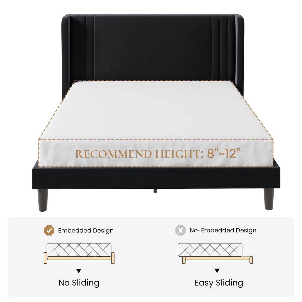 Queen Velvet Upholstered Bed Frame Q99709
