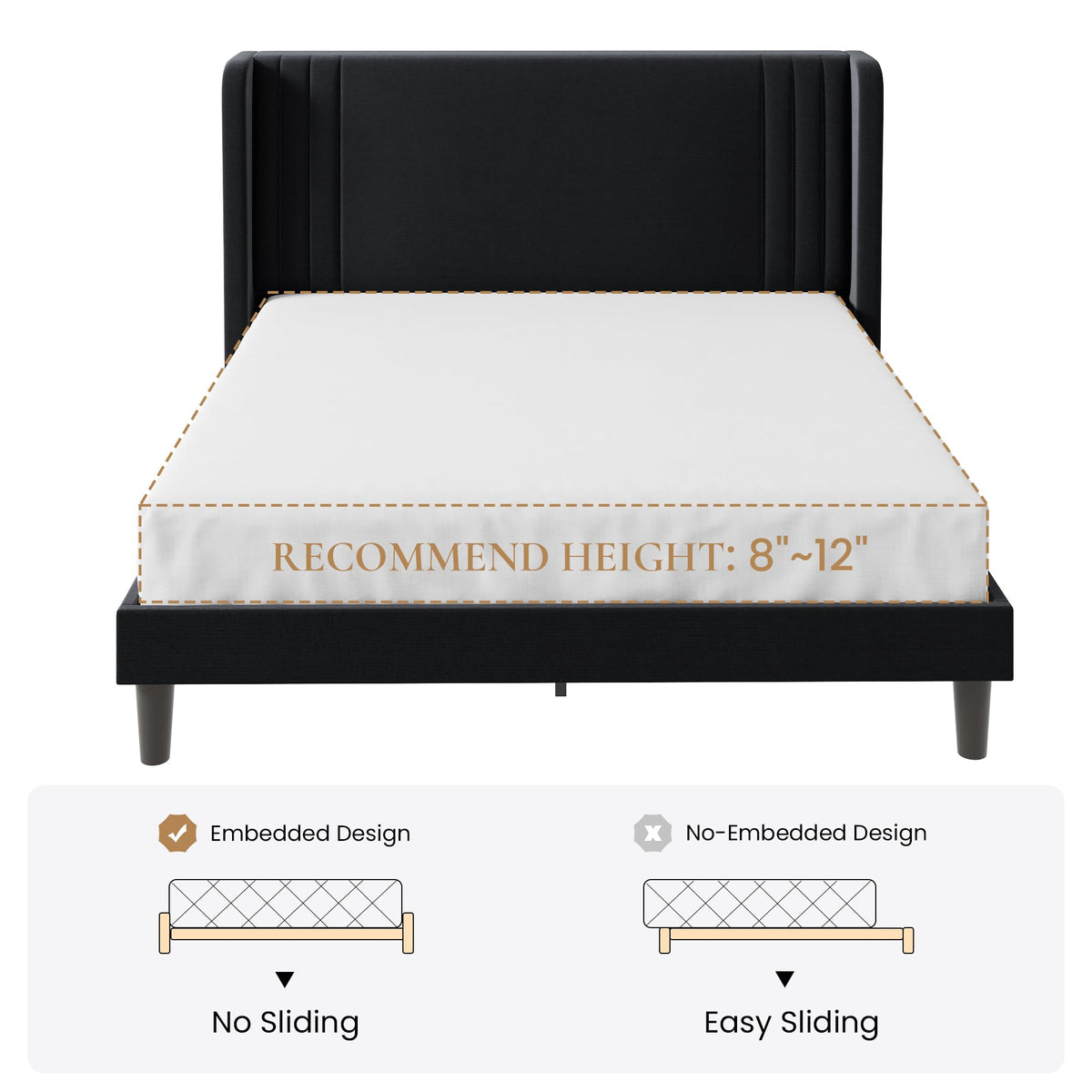 Queen Velvet Upholstered Bed Frame Q99709