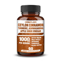 90 Vegan Capsules Ceylon Cinnamon Turmeric Apple Cider Vinegar Ashwagandha F897