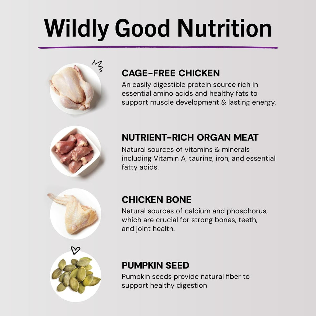 Freeze-Dried Raw Chicken Cat Food 3.5 oz S54557