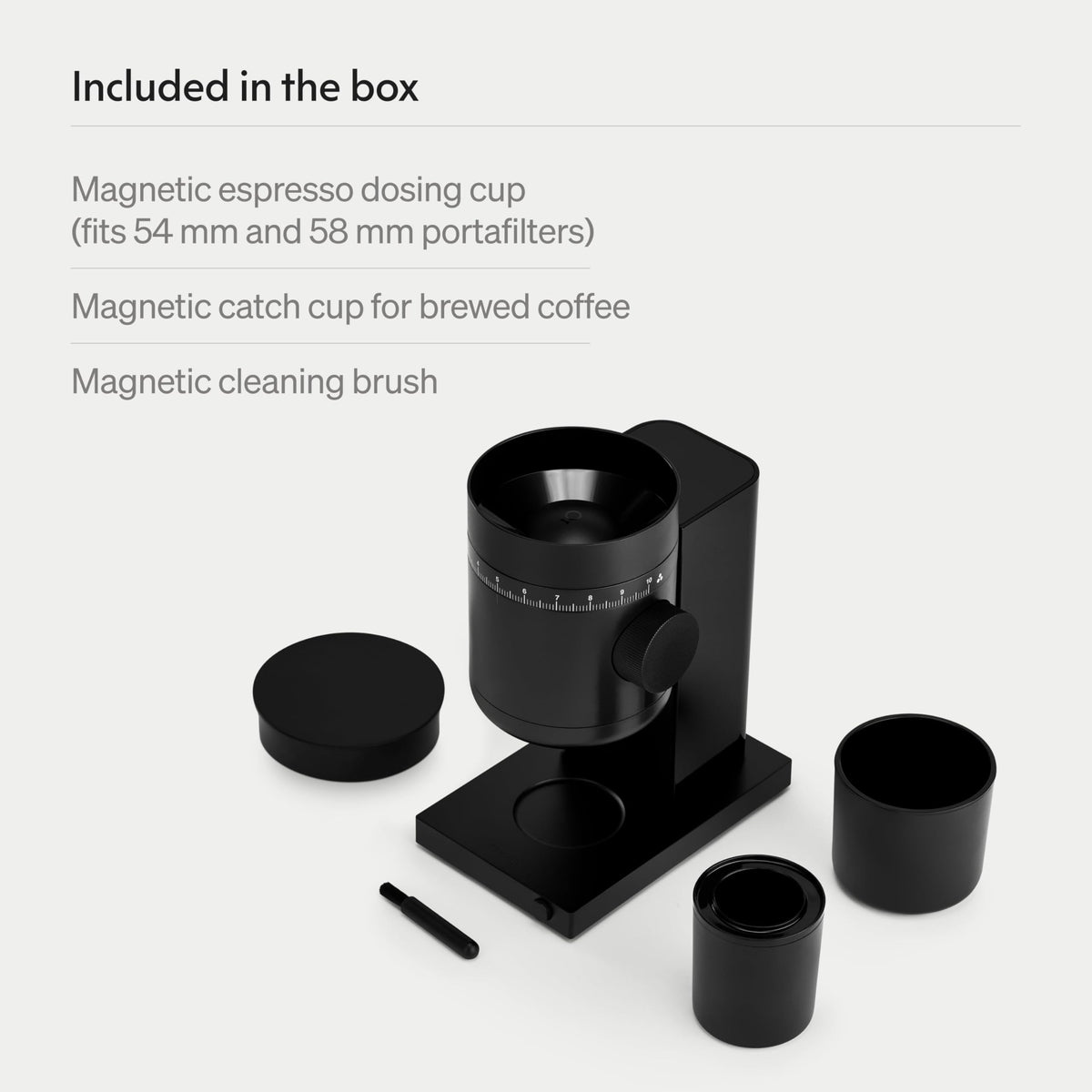 Electric Conical Burr Coffee Grinder, 48 mm Burrs, Black F333022