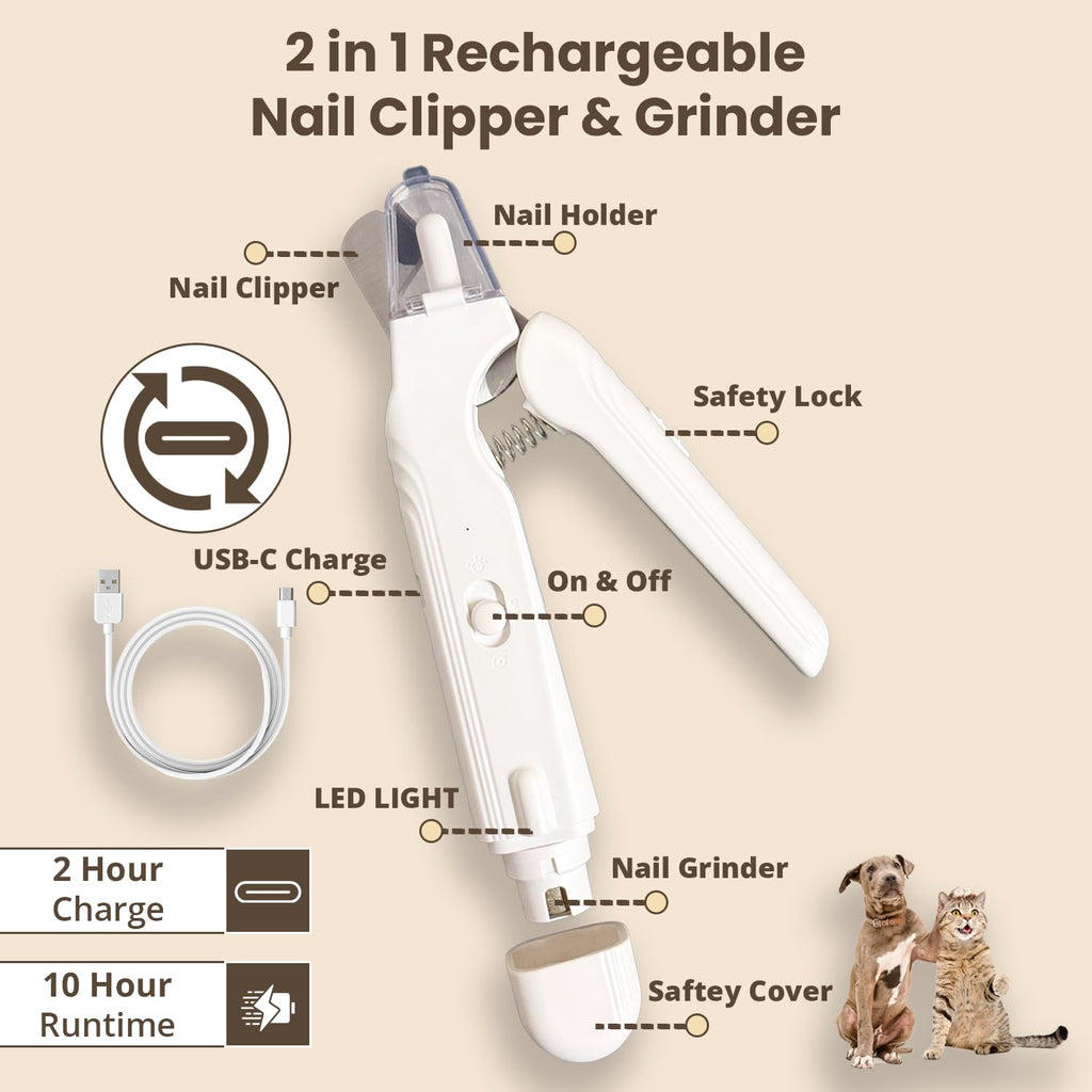 2-in-1 Dog & Cat Nail Clipper and Grinder with Light G19894
