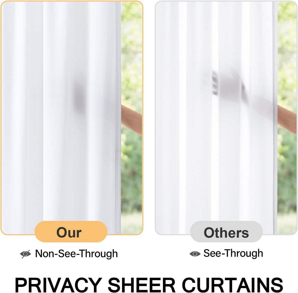 White Sidelight Curtains 2 Panels 26 x 72 inches E2837