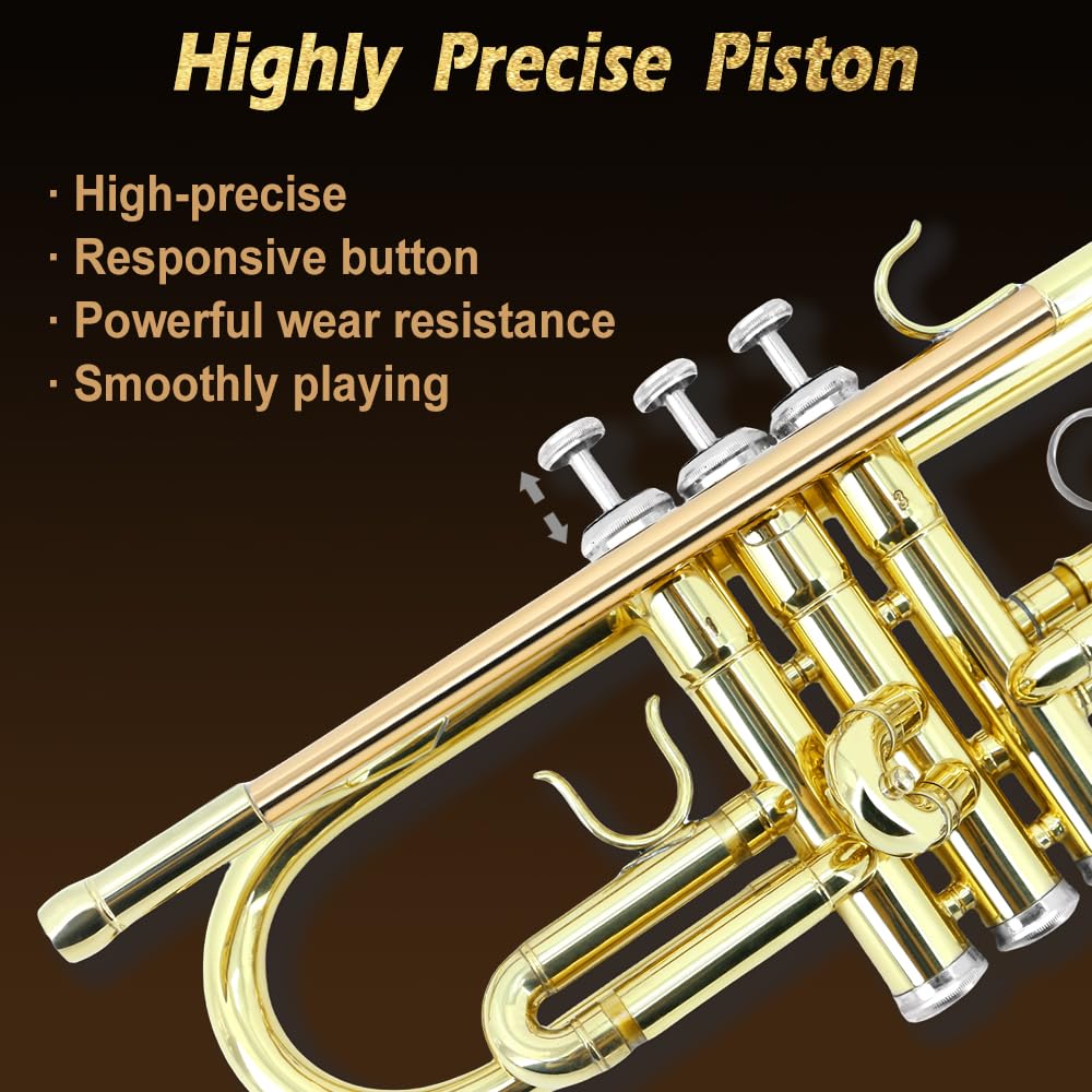 Standard Trumpet Set with Hard Case, 7C Mouthpiece, Cleaning Kit R95823