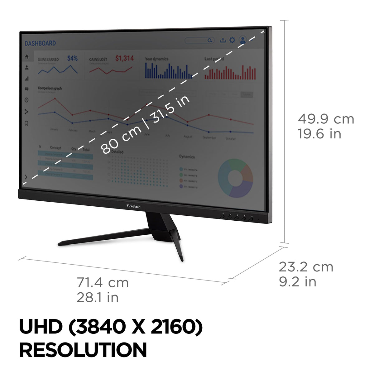 32 Inch 4K UHD IPS Computer Monitor B718588