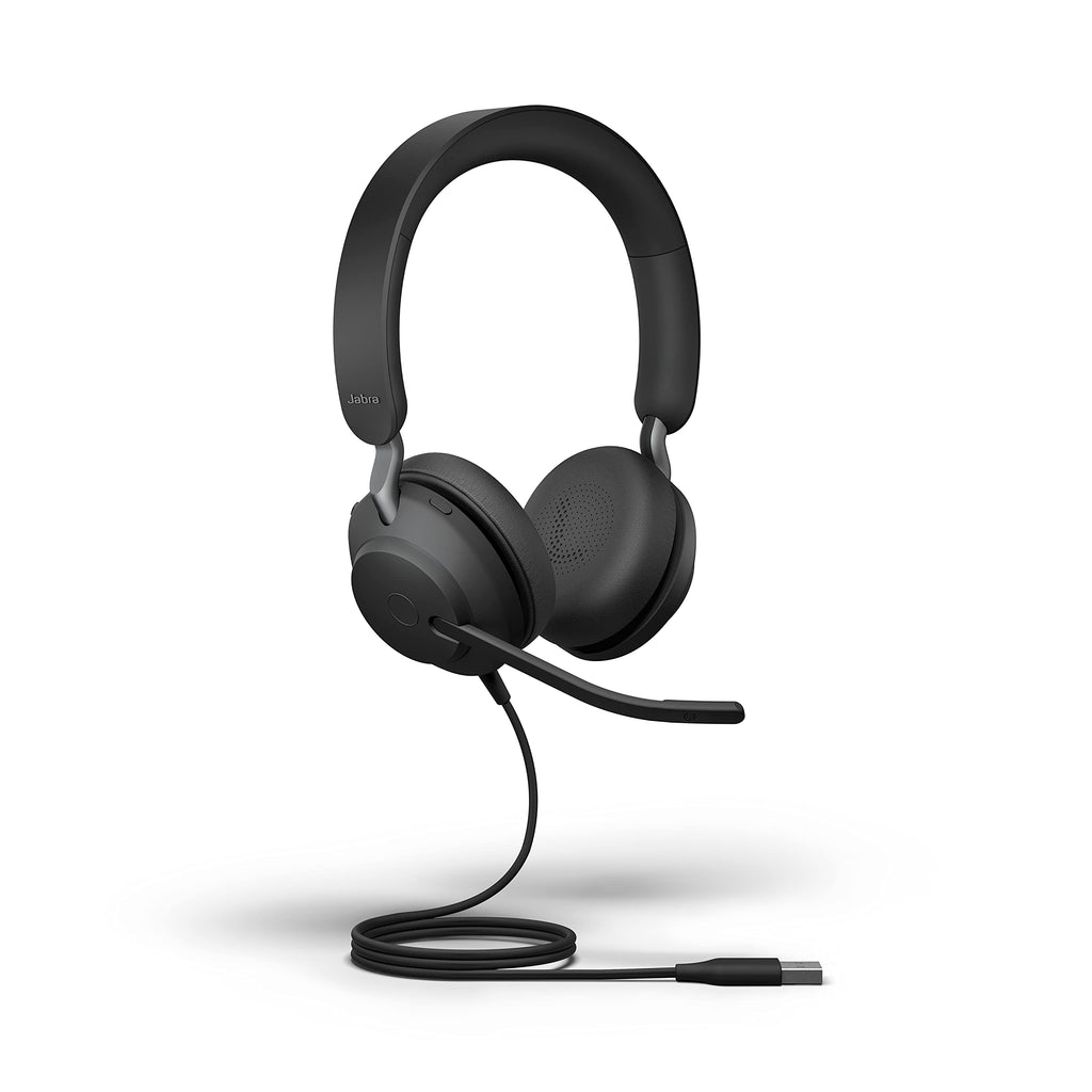 Wired Stereo Noise-Cancelling Headset with 3-Microphone Call Technology and USB-A Cable Black O164