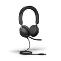 Wired Stereo Noise-Cancelling Headset with 3-Microphone Call Technology and USB-A Cable Black O164