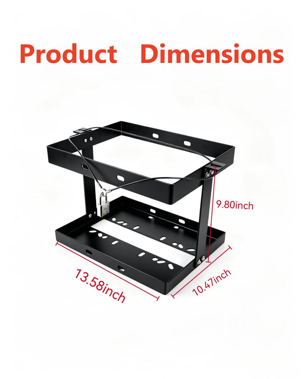 5 Gallon Gas Can Holder with Anti-Theft Lock J7611