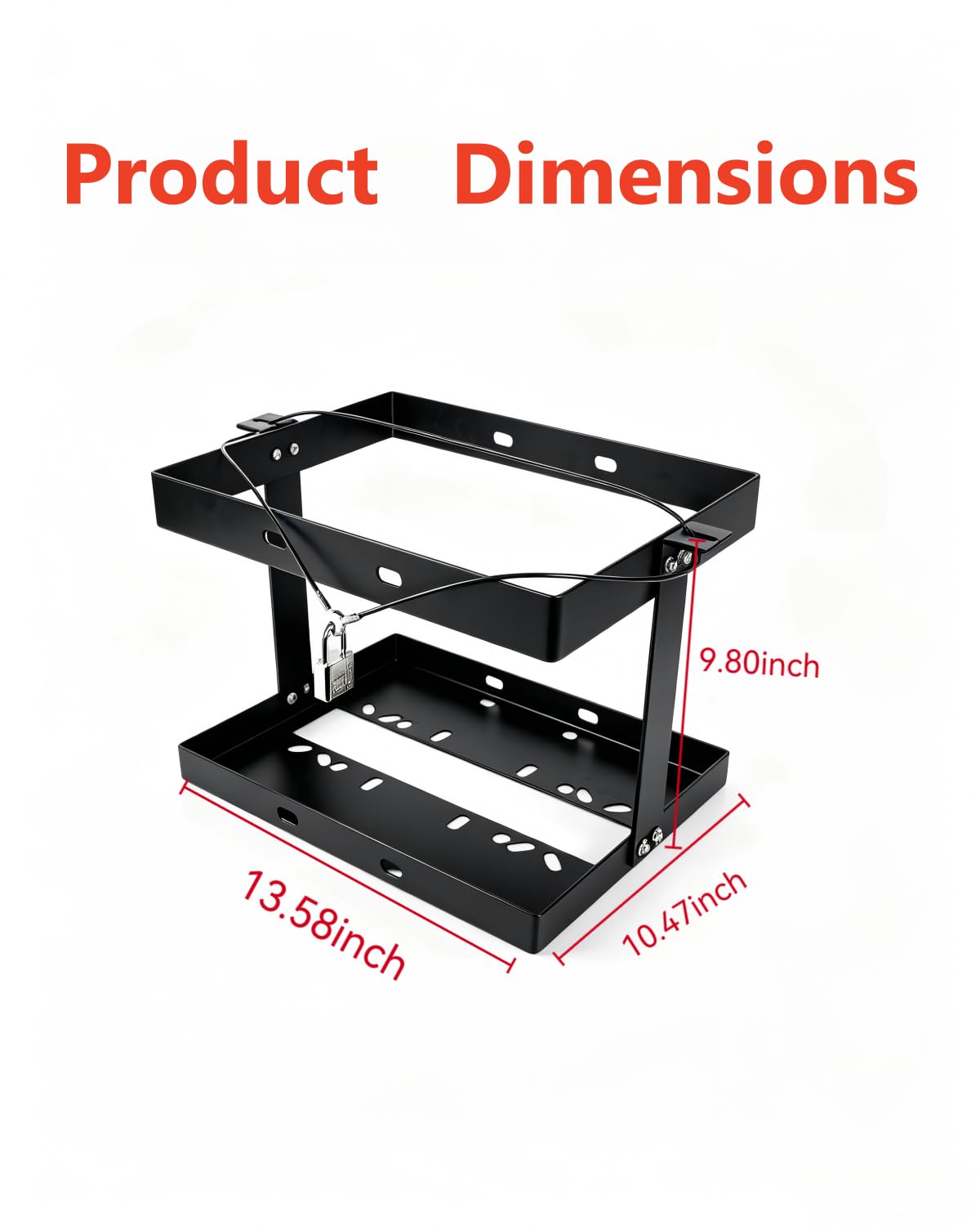 5 Gallon Gas Can Holder with Anti-Theft Lock J7611