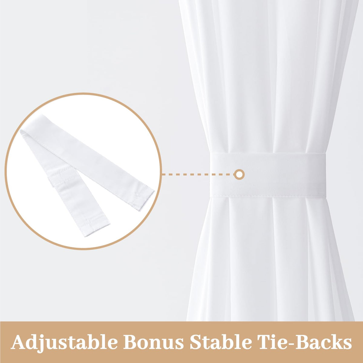 White Sidelight Curtains 2 Panels 26 x 72 inches E2837