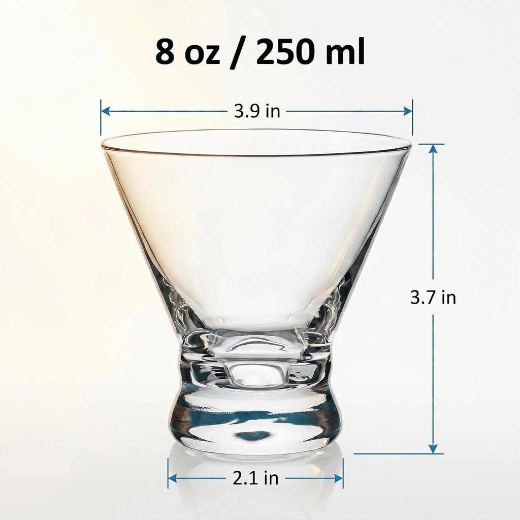 Stemless Martini Glasses Set of 4 V8323