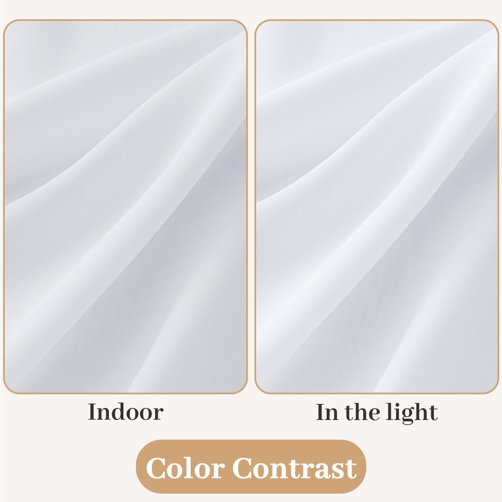 White Sidelight Curtains 2 Panels 26 x 72 inches E2837