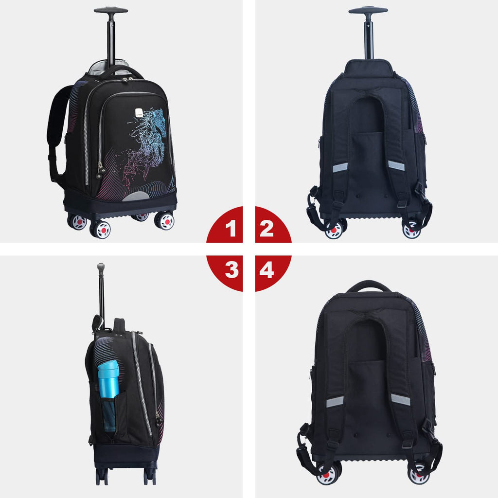 Rolling Backpack with Wheels Fits 15.6 Inch Z492