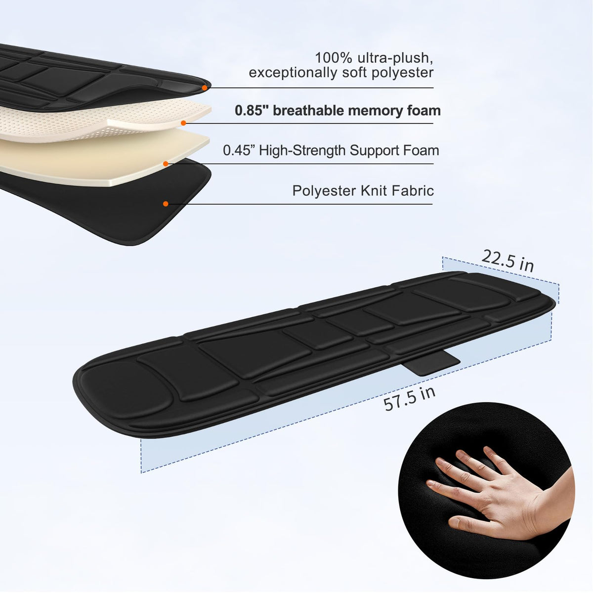 Heated Vibration Full Body Massage Mat with Lumbar Support Cushion U61522