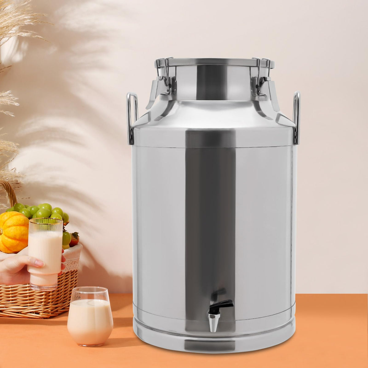 60L Stainless Steel Milk Can with Faucet J5542