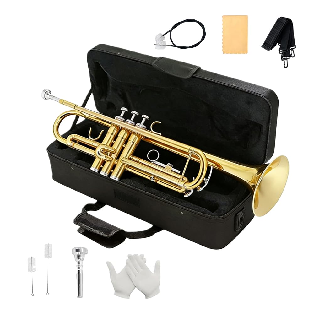 Standard Trumpet Set with Hard Case, 7C Mouthpiece, Cleaning Kit R95823