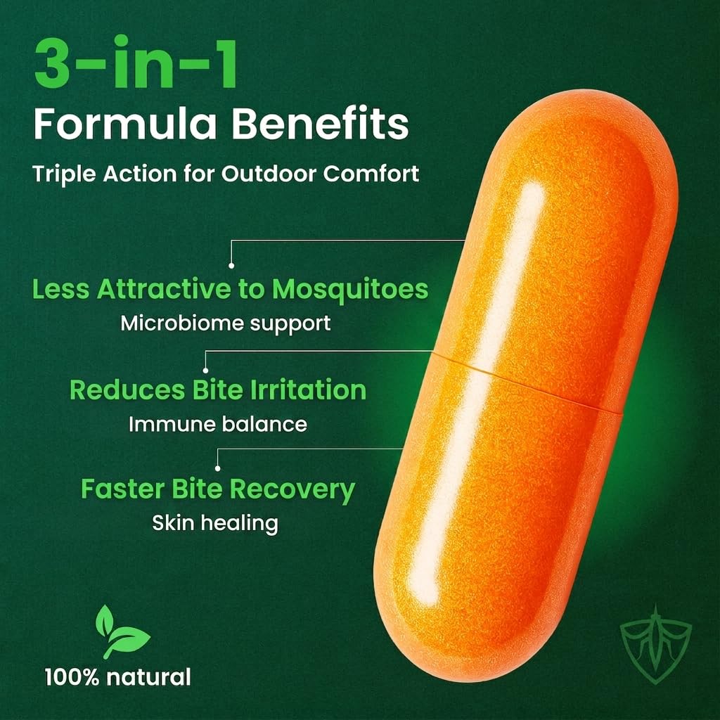 Plant-Based Mosquito Repellent Pills 60 Capsules O612