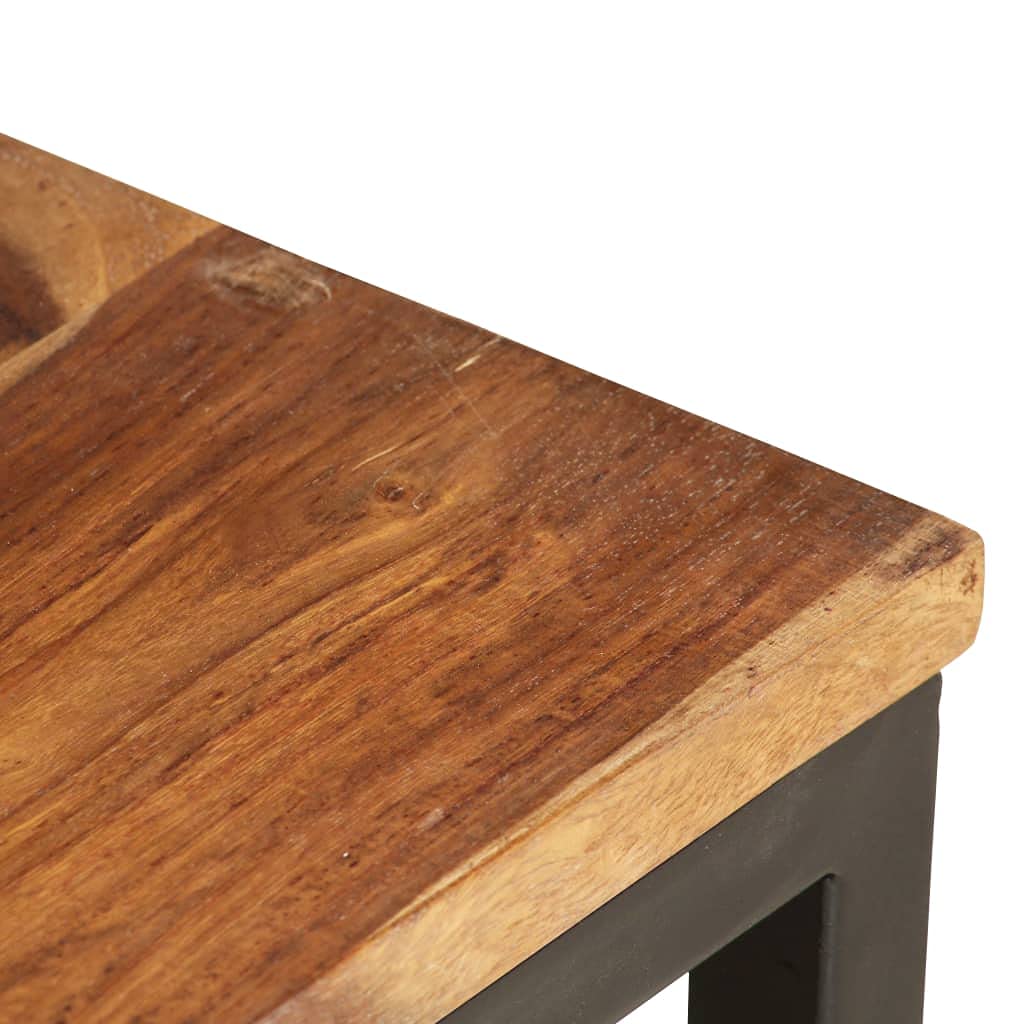 Brown Set of 2 Solid Sheesham Wood Nesting Coffee Tables C30827