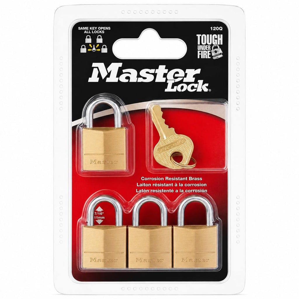 Solid Brass Padlock, 3/4 in. Wide O262211