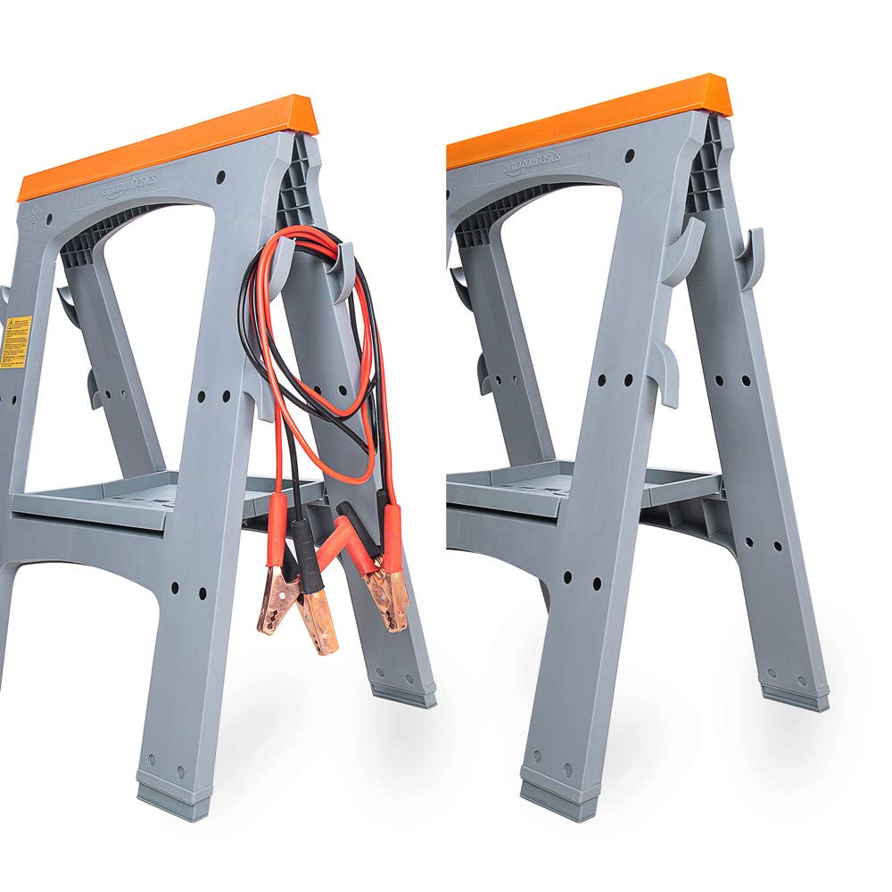 Rectangular Folding Sawhorse, 900 Pound Capacity, Set of 2 O107561