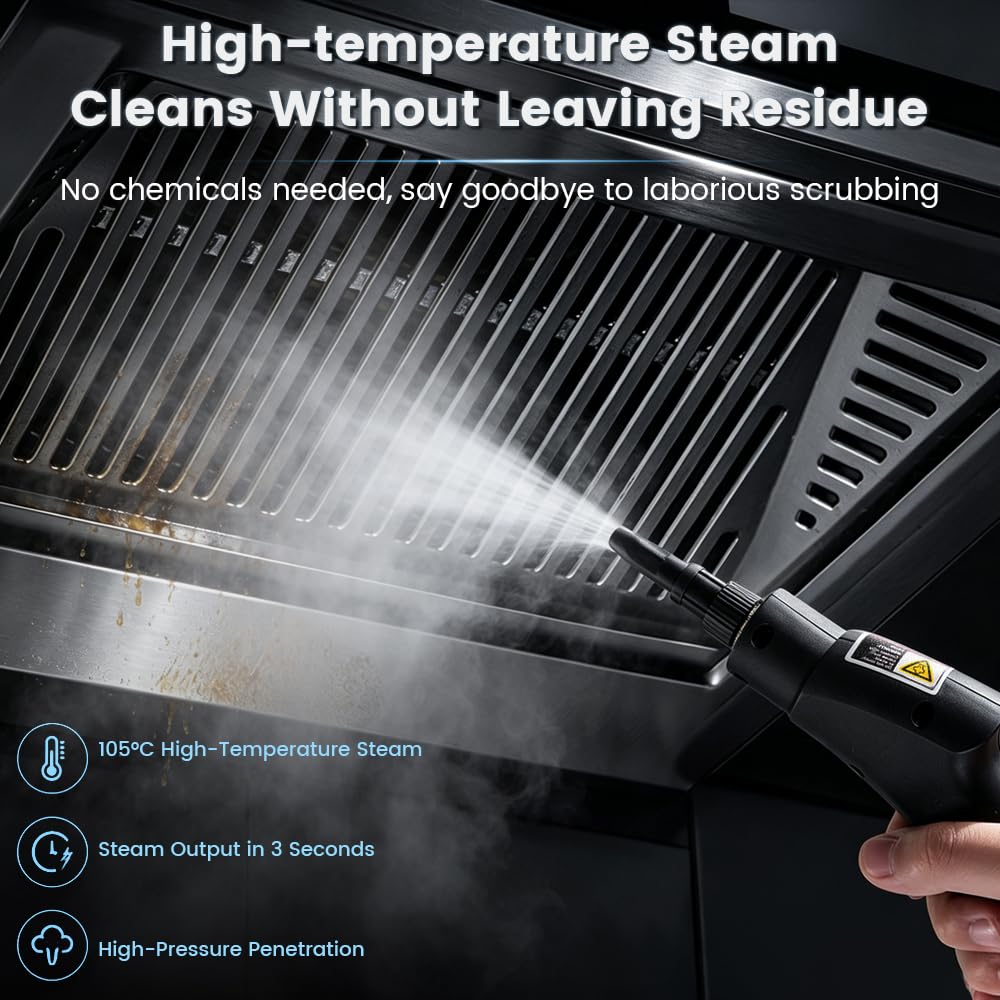 1.5L Handheld Steam Cleaner with 9pcs Accessories E844