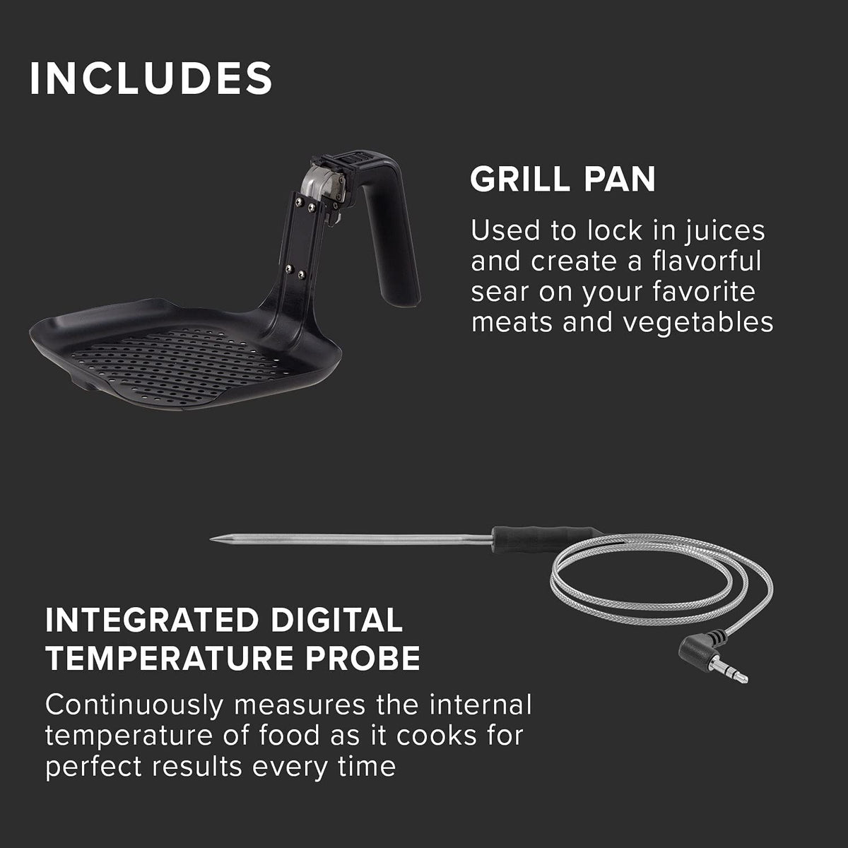 6-Quart Digital Air Fryer with Probe S8337