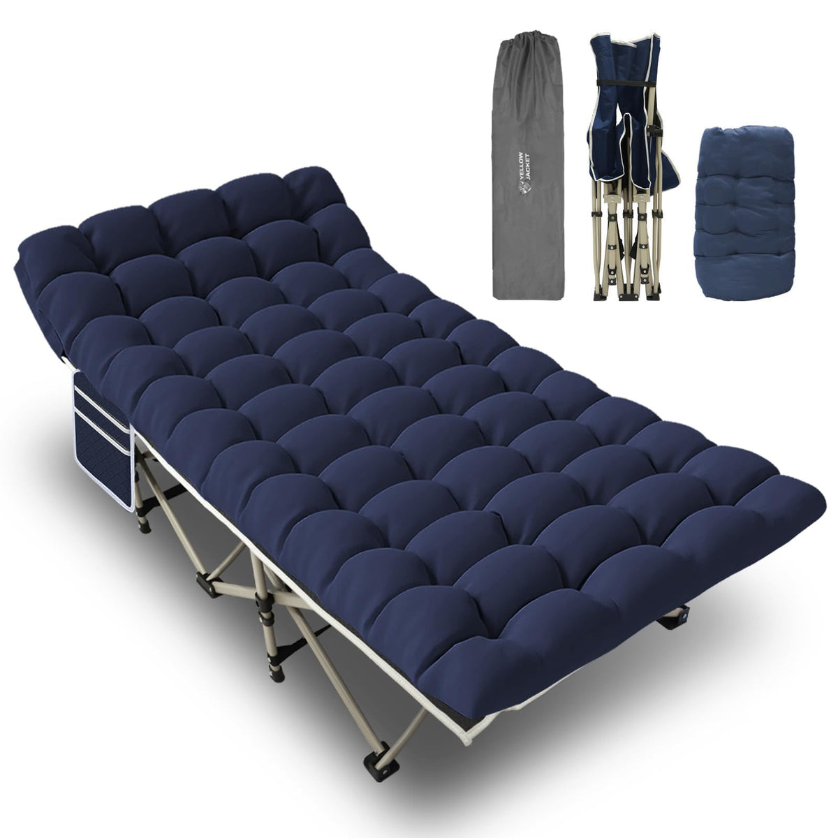 Folding Camping Cot with Mattress and Carry Bag R79974