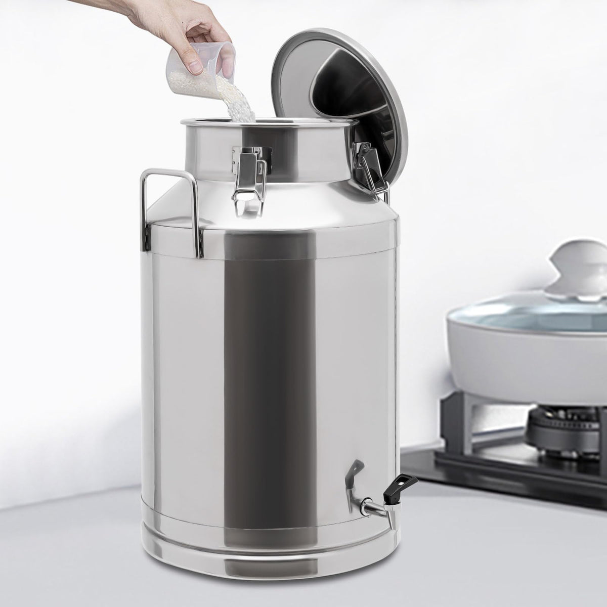60L Stainless Steel Milk Can with Faucet J5542