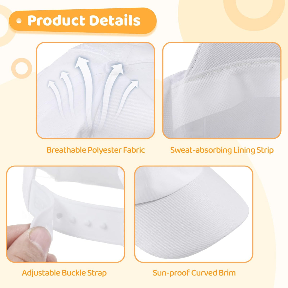 Polyester Adjustable Blank Baseball Caps D353