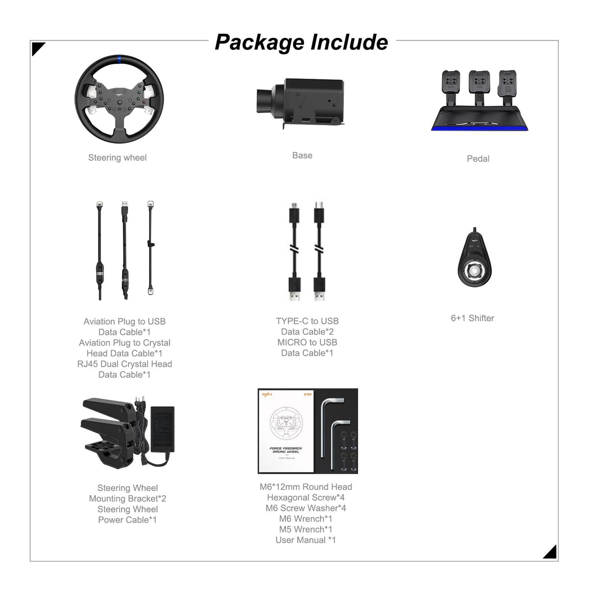 Force Feedback PC Racing Wheel U3238