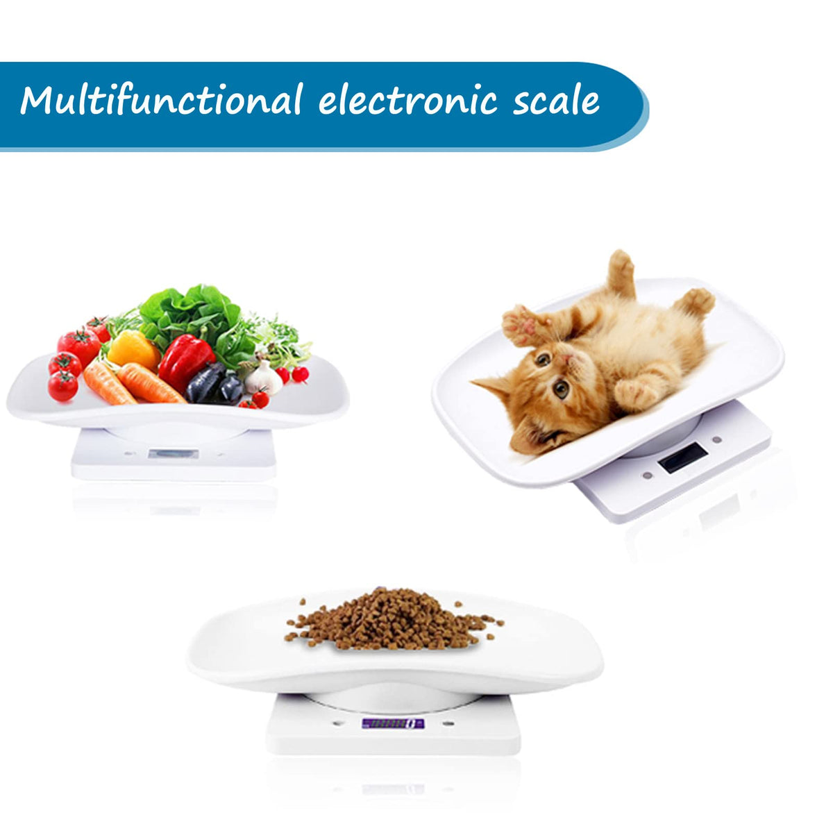 Newborn Kitten & Puppy Weight Scale White 12in x 8in G582835