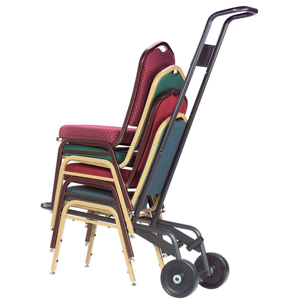 Vinyl-upholstered Dome Back Stack Chair with Steel Frame, 300-lb Weight Capacity Q419