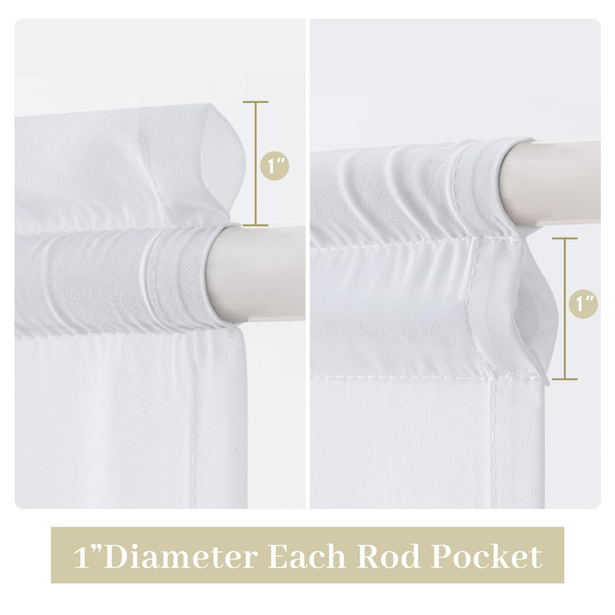 White Sidelight Curtains 2 Panels 26 x 72 inches E2837