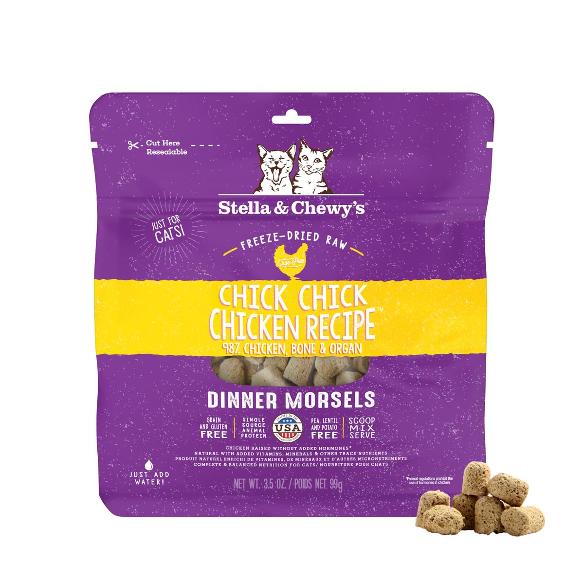 Freeze-Dried Raw Chicken Cat Food 3.5 oz S54557