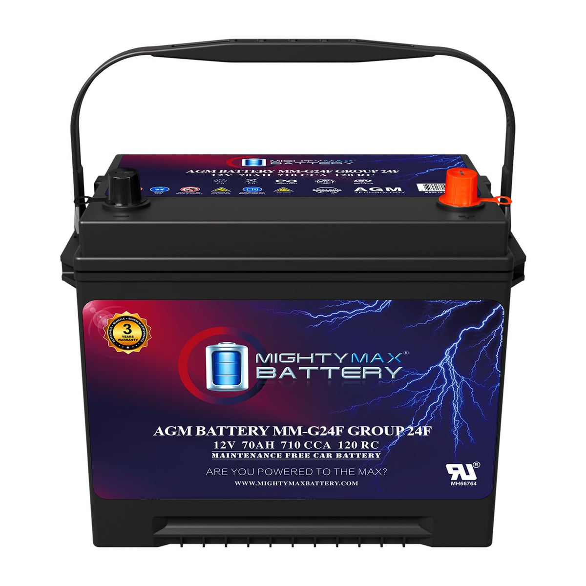 12V 70Ah AGM Replacement Battery S11876