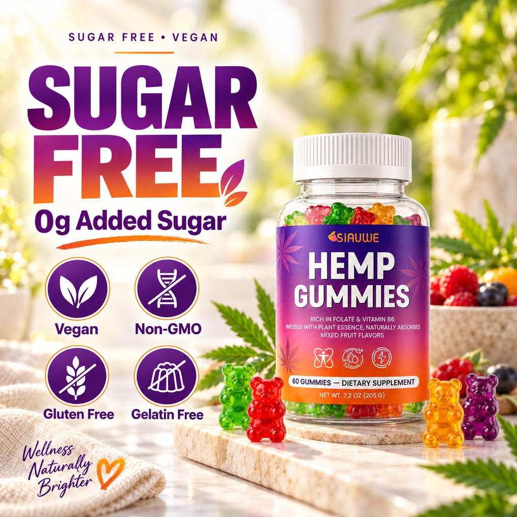 Sugar Free Hemp Gummies 60 Count C916332